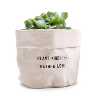 Plant Kindness Gather Love - Small Canvas Planter