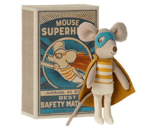 Little Brother Super Hero Mouse in Matchbox