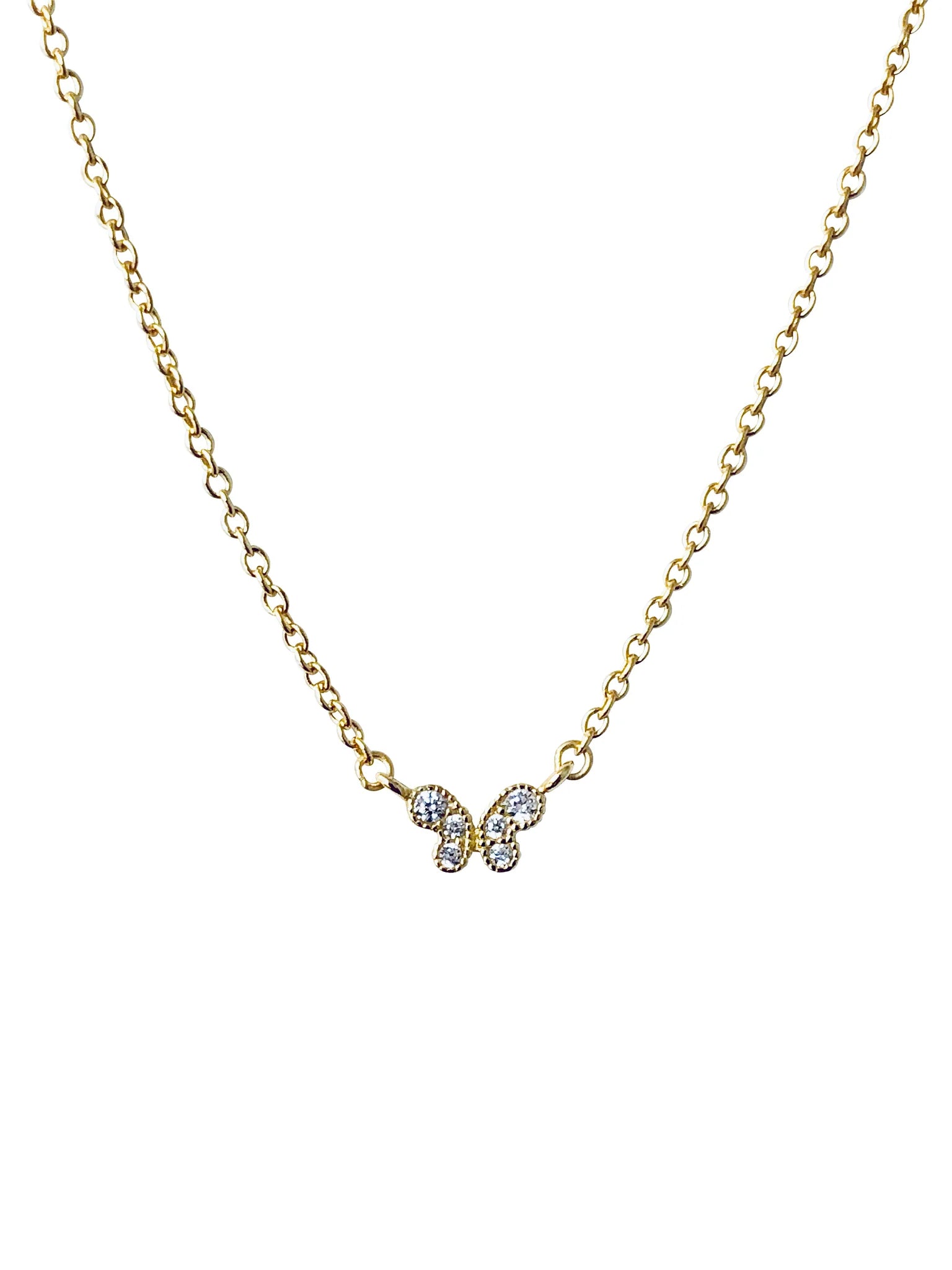 Gold Plated Baby  Butterfly Necklace