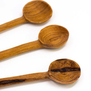 Simple Batik Olive Wood Spoon, Assorted Stripes
