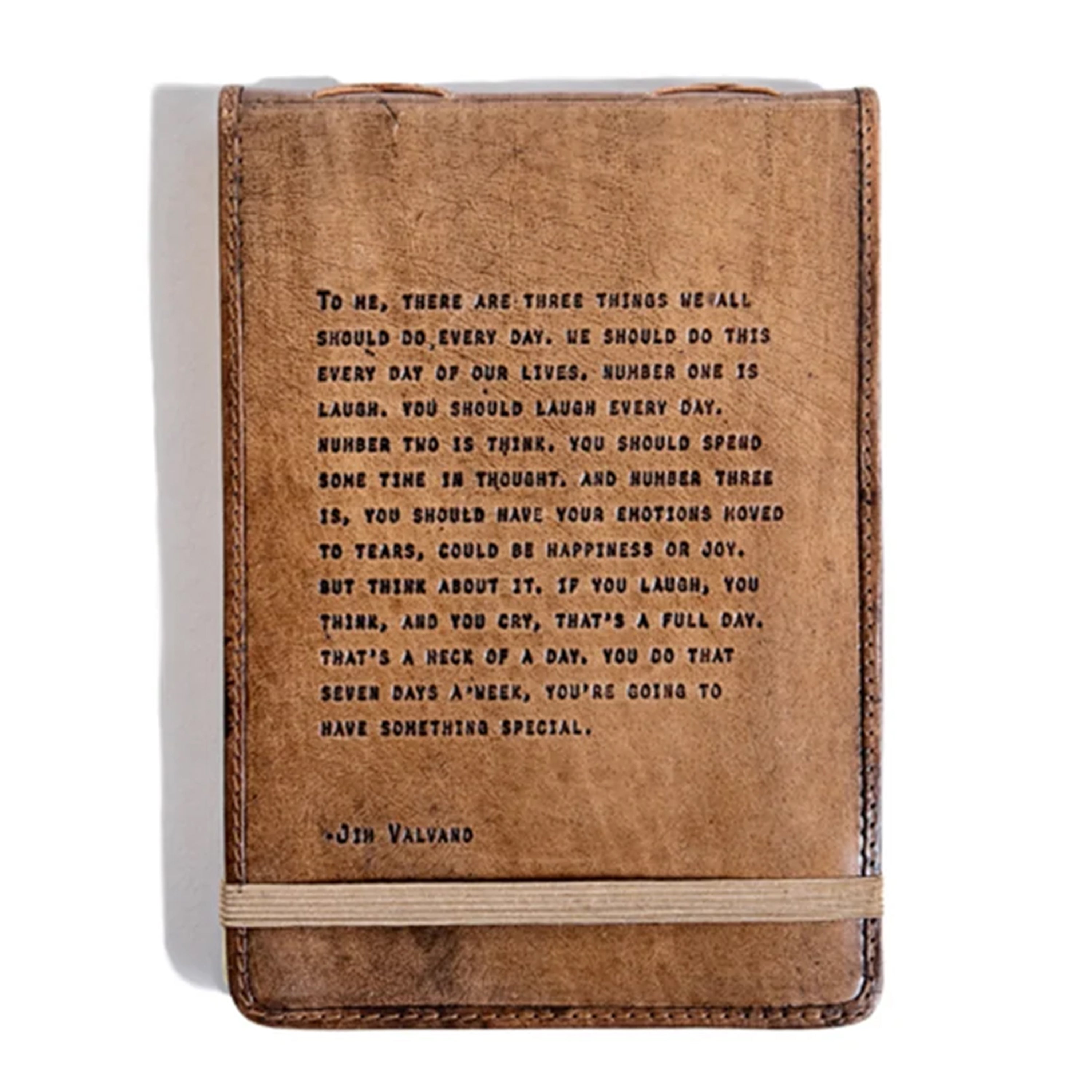 Large Jim Valvano Leather Journal - 7 x 9.75-Maple