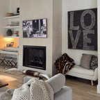 L-O-V-E  Art Print in Black - Gallery Wrap