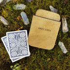 ***Lady Luck Leather Playing Card Case - Honey