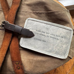 When You Put Love Out Leather Luggage Tag - Stone