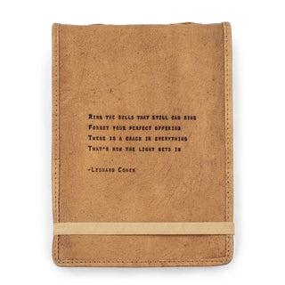 ***Large Leonard Cohen Leather Journal 7"x9.75"