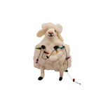 Fat Festive Sheep with Lights Felt Ornament