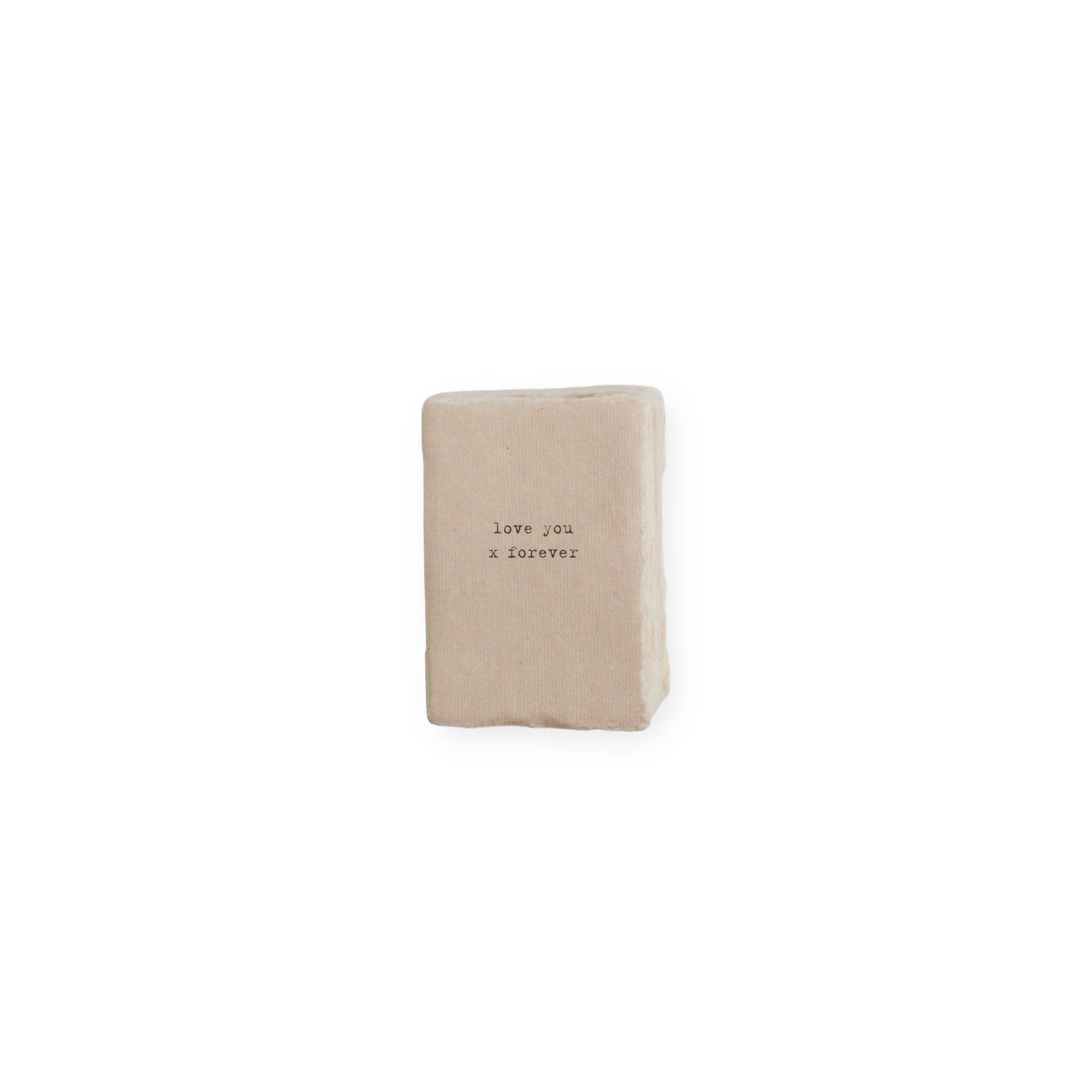 Small Love You X Forever Deckled Edge Notebook 2"x3" - Rose
