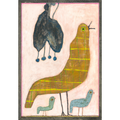 Mama Loves Her Baby Birds (Grey Wood) - Art Print