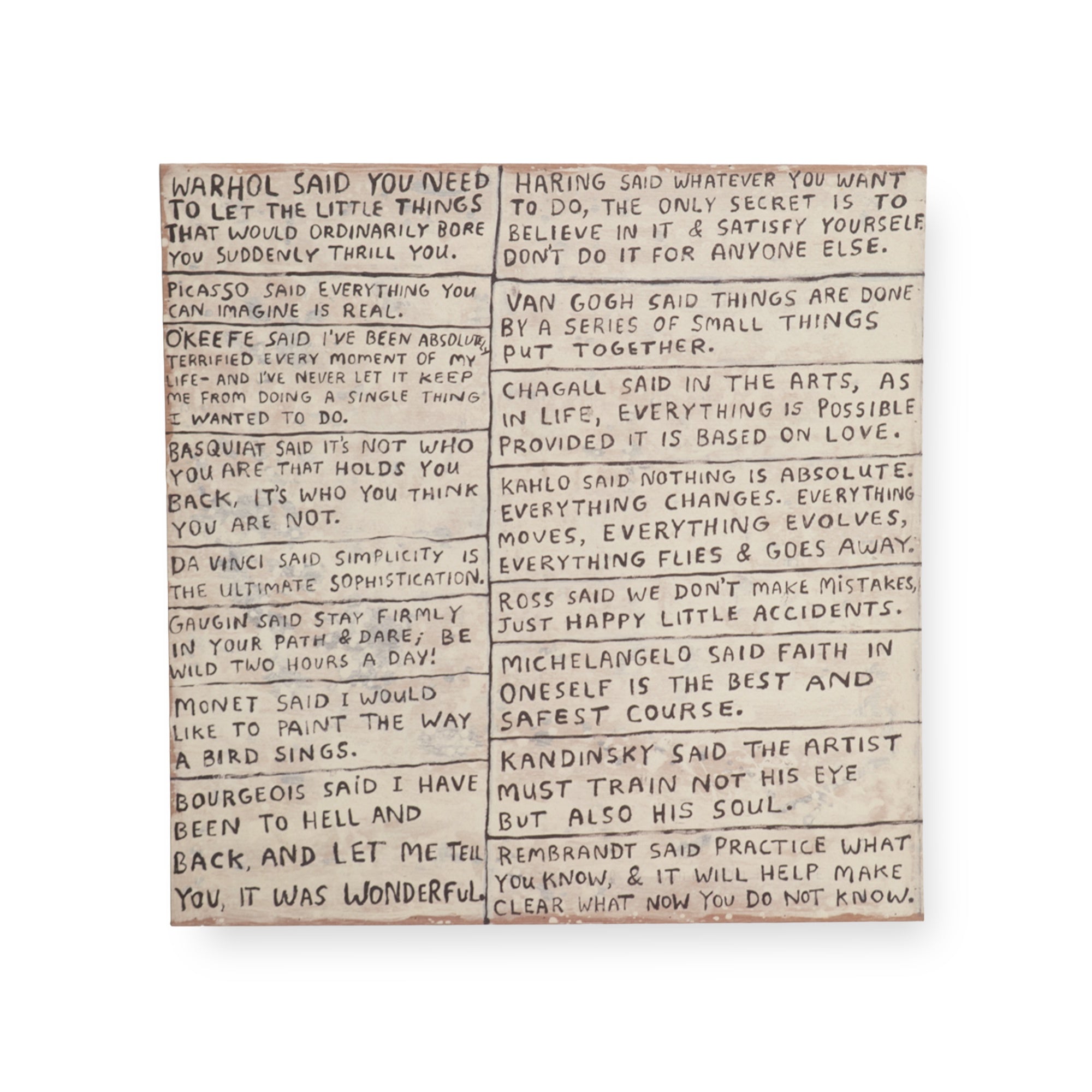 12"x12" Masters Art Poster-Top