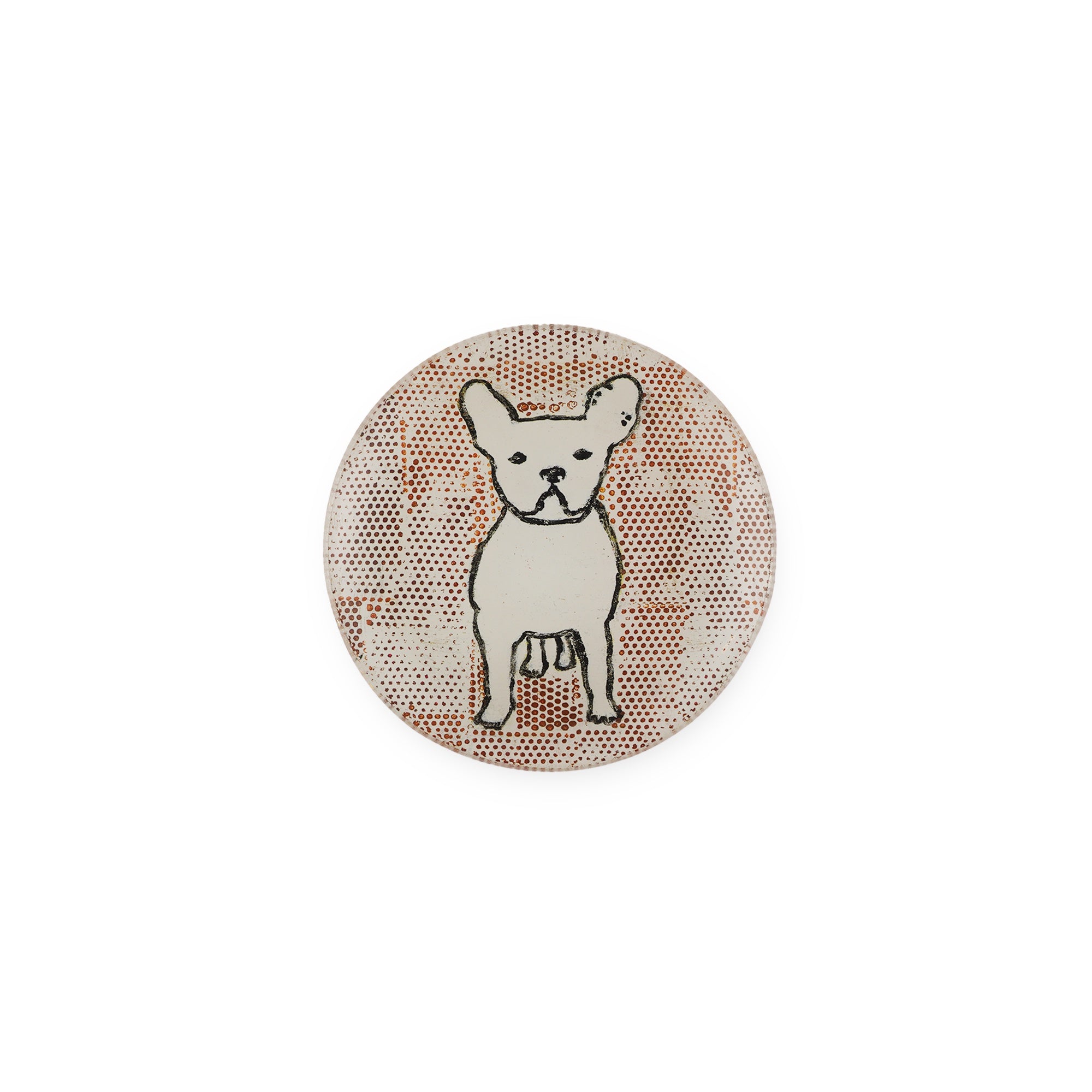 Frenchie Mini Round Decoupage Plate - 4"