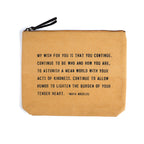 Sunflower Canvas Zip Bag