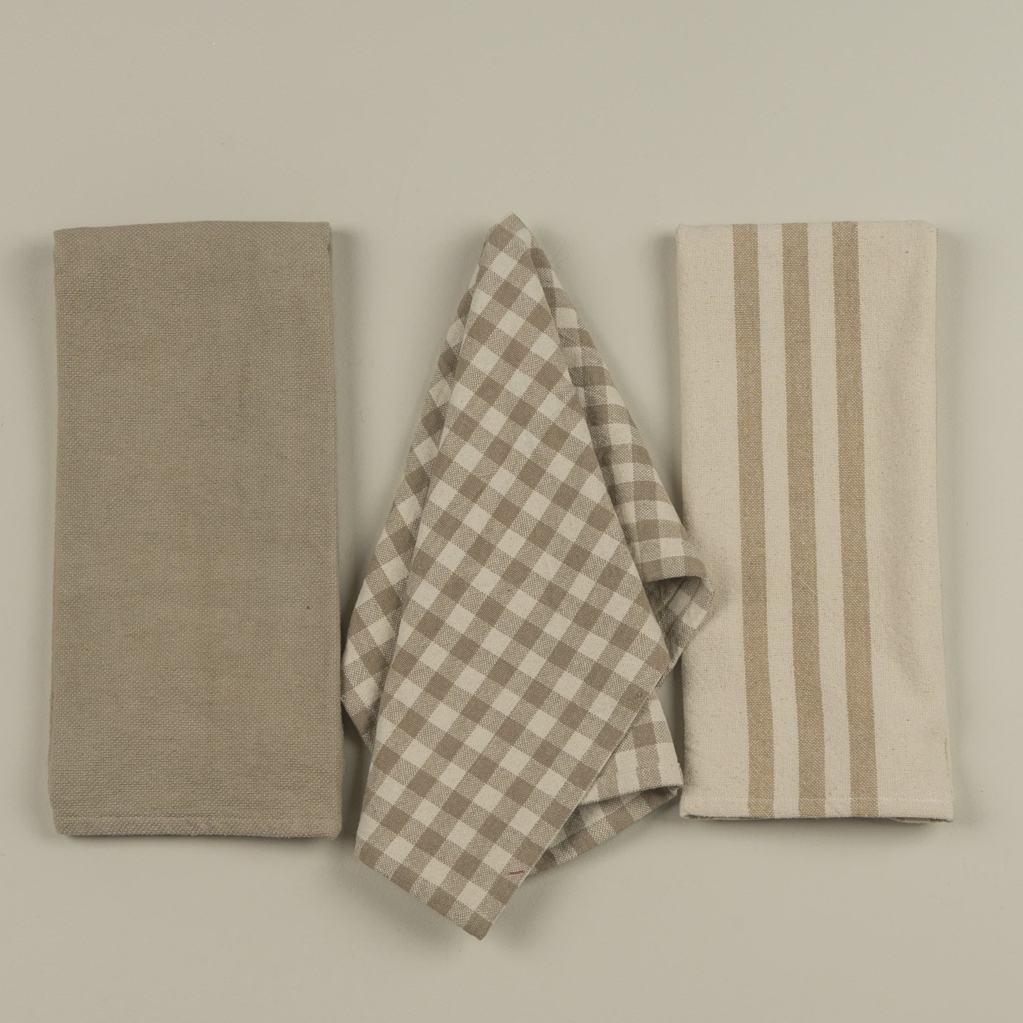 Tan & Cream Kitchen Towels