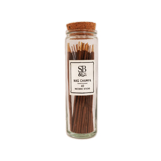 Nag Champa Incense in Glass Jar- 40 sticks