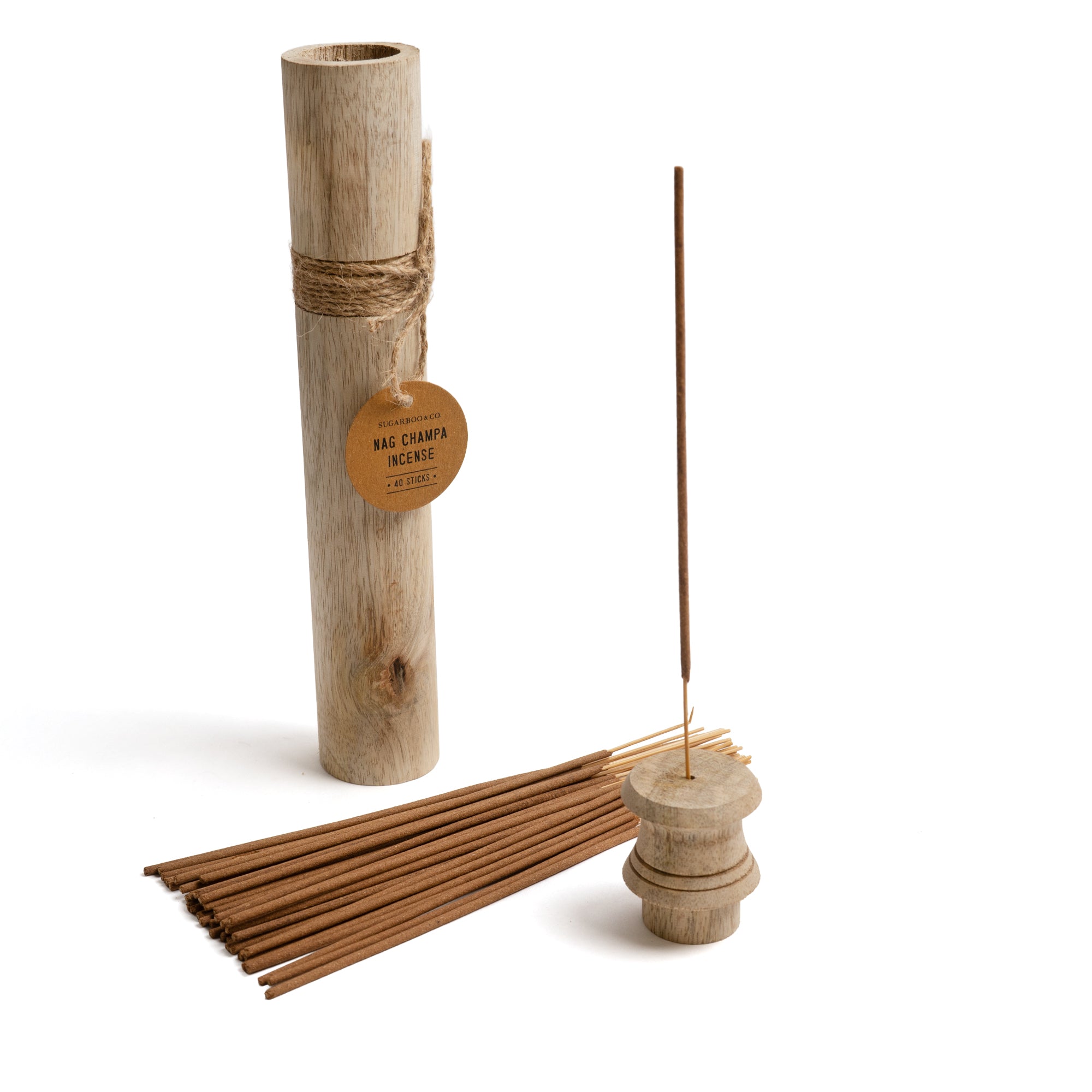 ***Nag Champa Incense in Wood Container - 40 Sticks