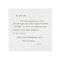 8"x8" Never Stop Shining (My Dear One) Art Poster