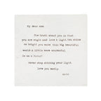 Never Stop Shining Art Poster - 8" x 8"