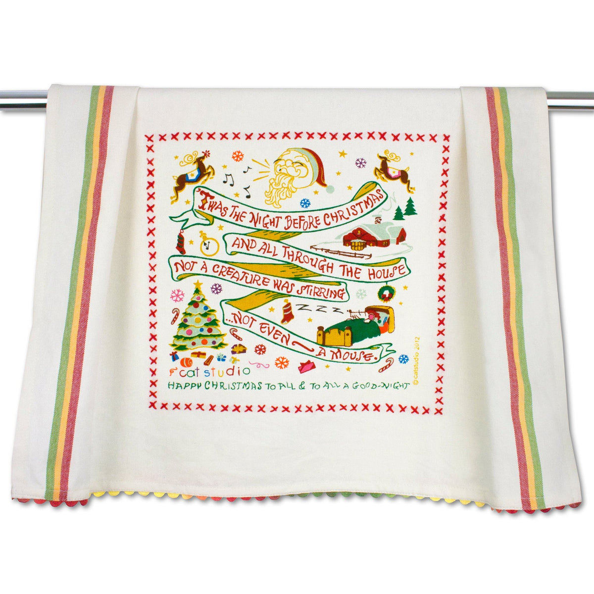 Night Before Christmas Dish Towel
