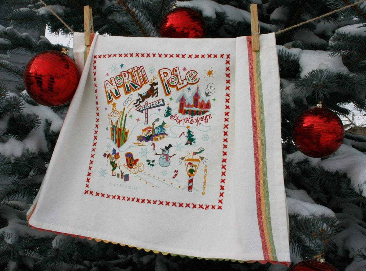 North Pole Dish Towel