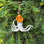 Felt Cowboy Octopus Ornament