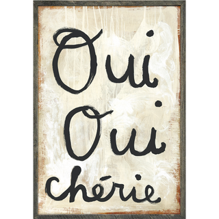 Oui Oui Chérie (Grey Wood) - Art Print