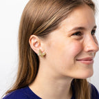 Phoebe butterfly post earrings brass