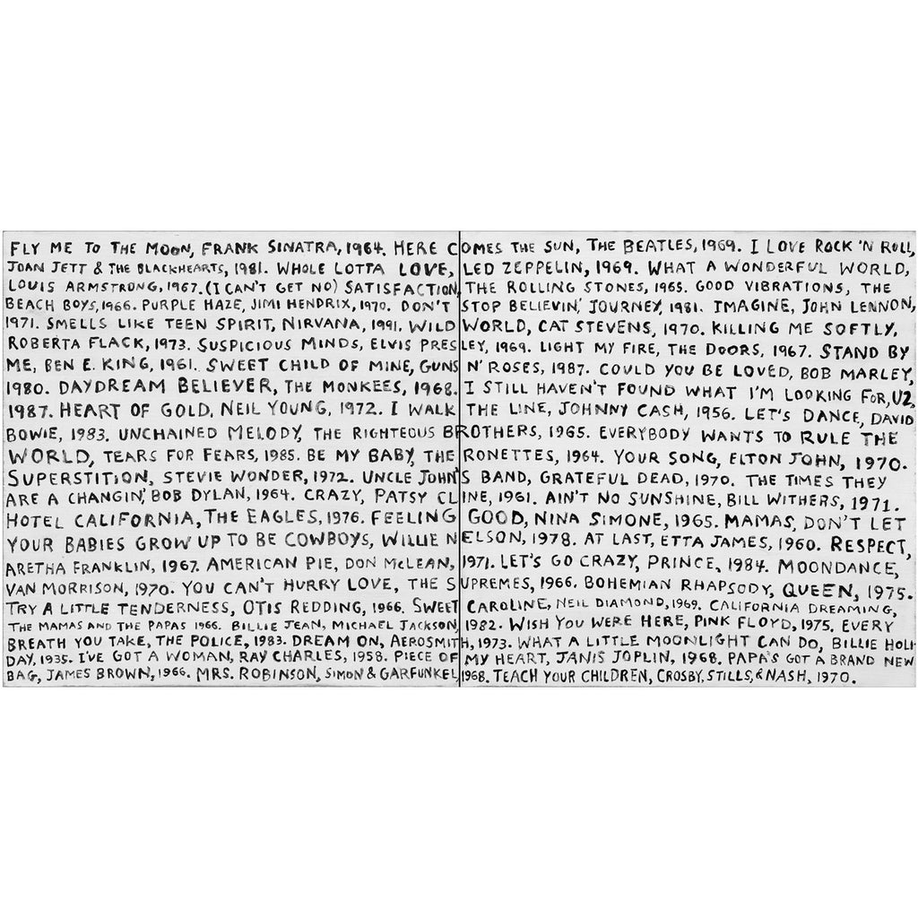 Playlist Art Print in White