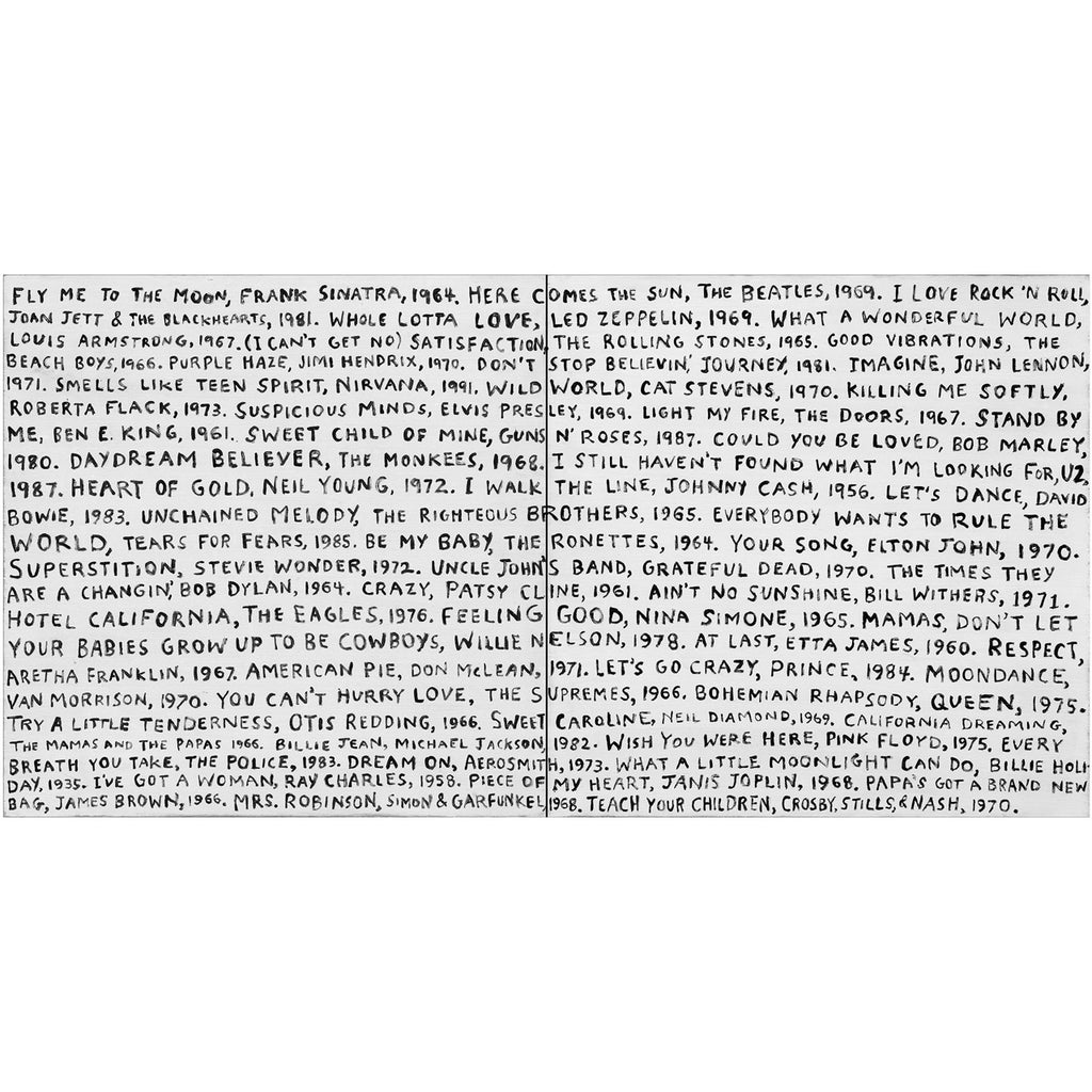 Playlist Art Print in White - Custom