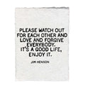 Handmade Paper Print - Jim Henson - 12”x16