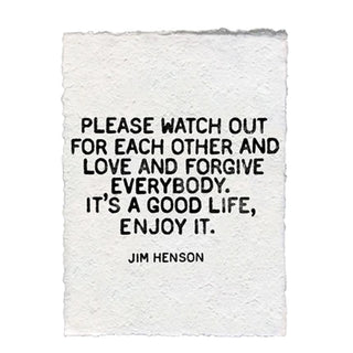 Handmade Paper Print - Jim Henson - 12”x16