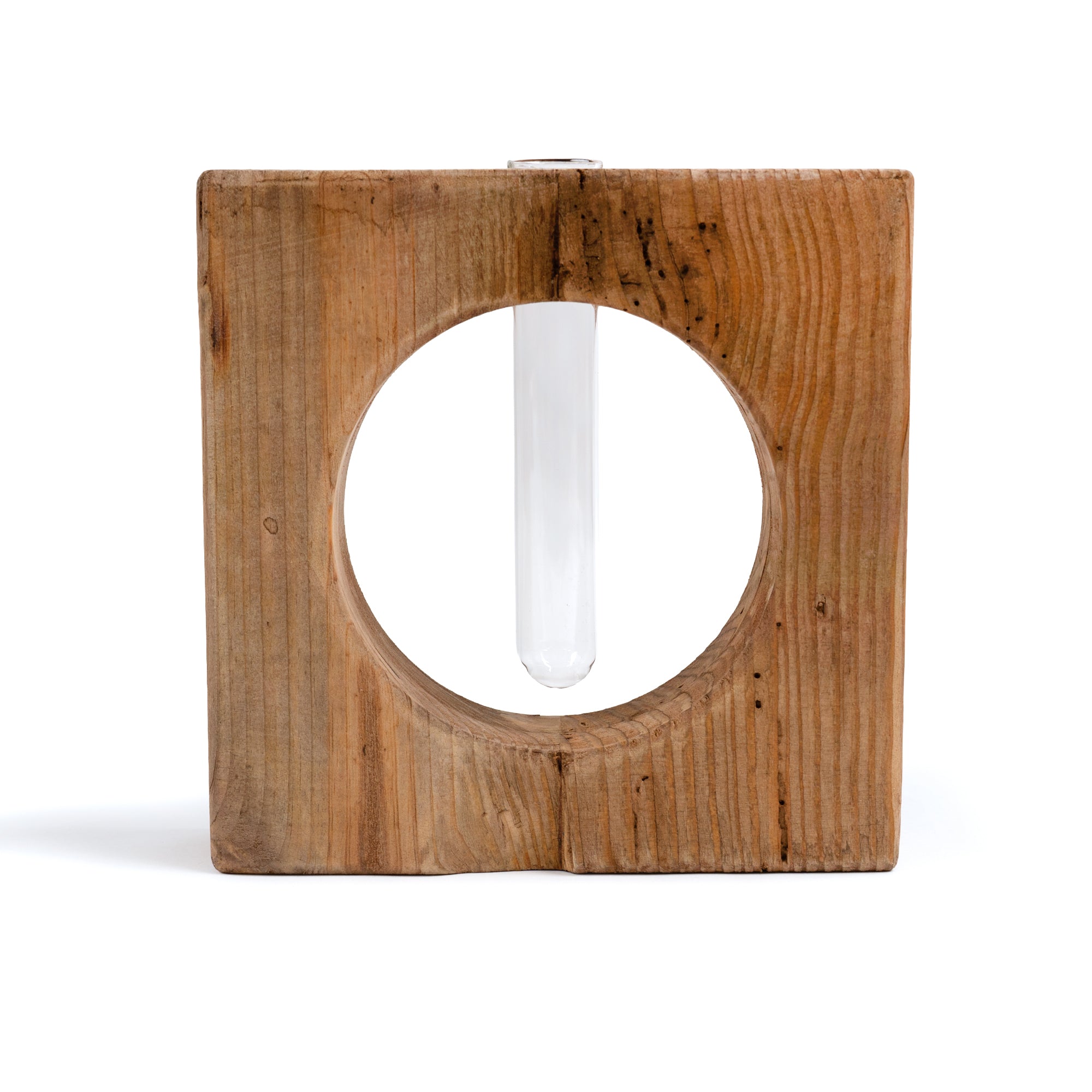 Recycled Pine Wood Planter Vase - 8"x8"x2"