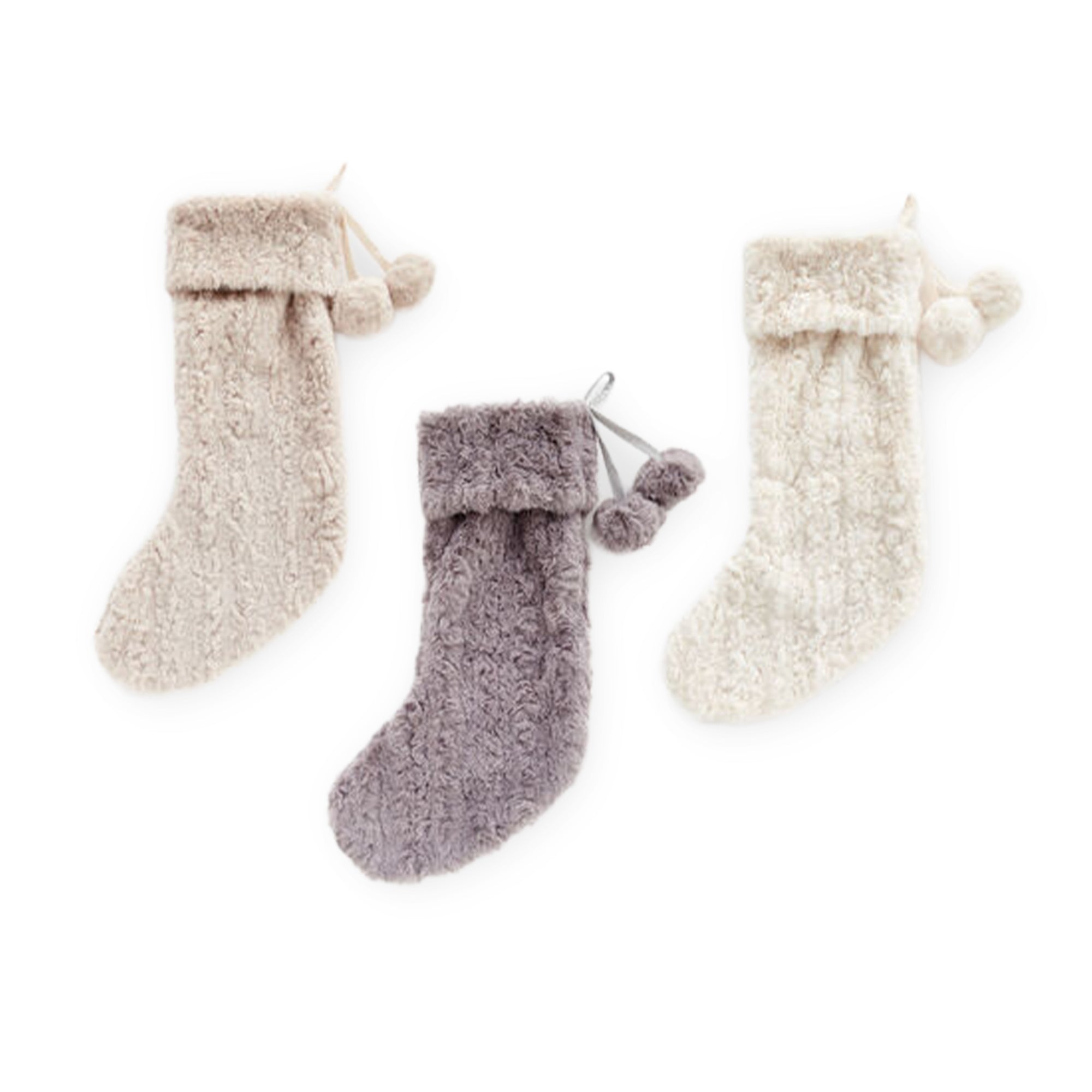 Faux Fur Stocking,  Acrylic, 24"