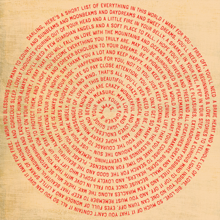 Red Font - Darling, Here's A Short List Spiral Collection Art Print