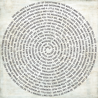 Black Font - Darling, Here's A Short List Spiral Collection Art Print