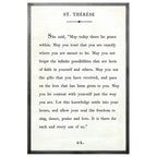 St. Therese - Book Collection (Grey Wood) - Art Print