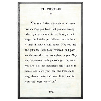 St Therese Art Print - Book Collection