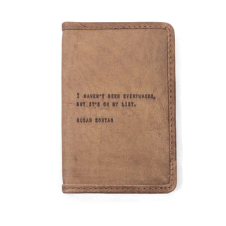 ***Susan Sontag Leather Passport Cover 4"x6"