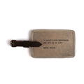 Susan Sontag Leather Luggage Tag - Stone