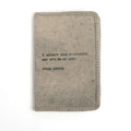 Susan Sontag Leather Passport Cover - Stone