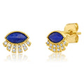 Twinkling Eye Studs- Lapis