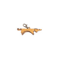 Tan Leather Dachshund Keychain