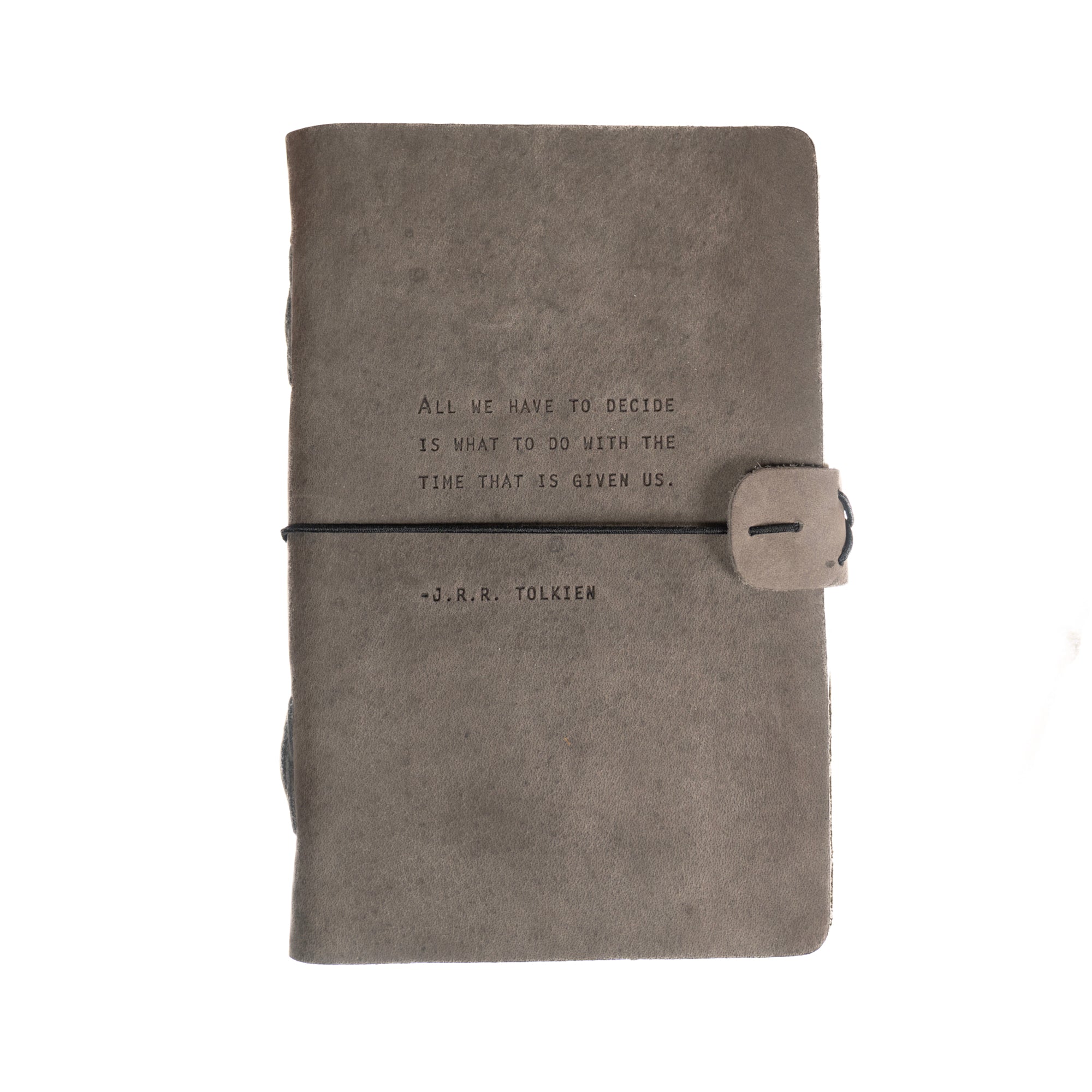 J.R.R. Tolkien Artisan Leather Journal in Charcoal - 5.75 x 8.75