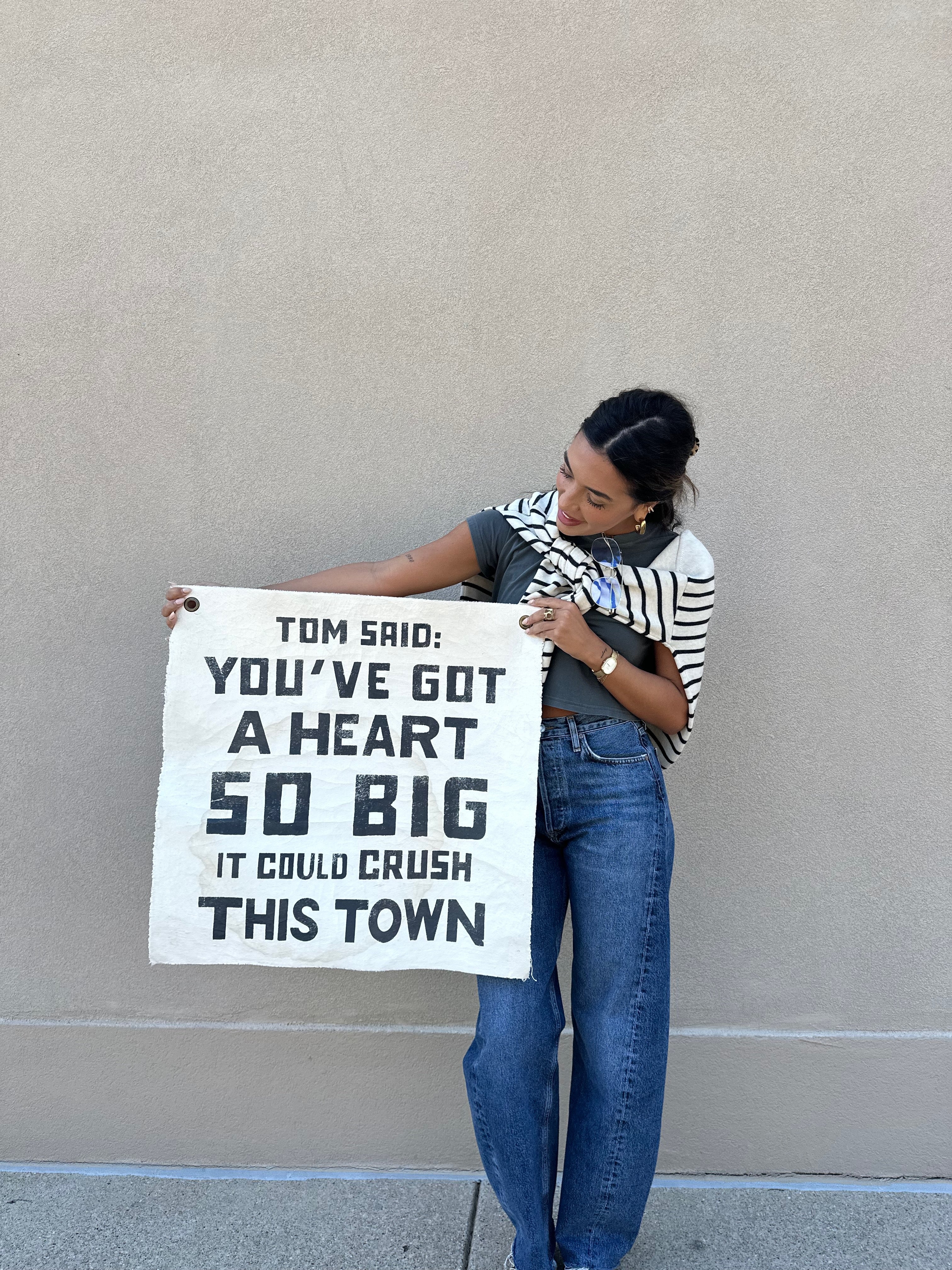 Tom Said 25"x25" Hand Painted Wall Hanging