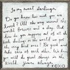 To My Sweet Darlings Art Print