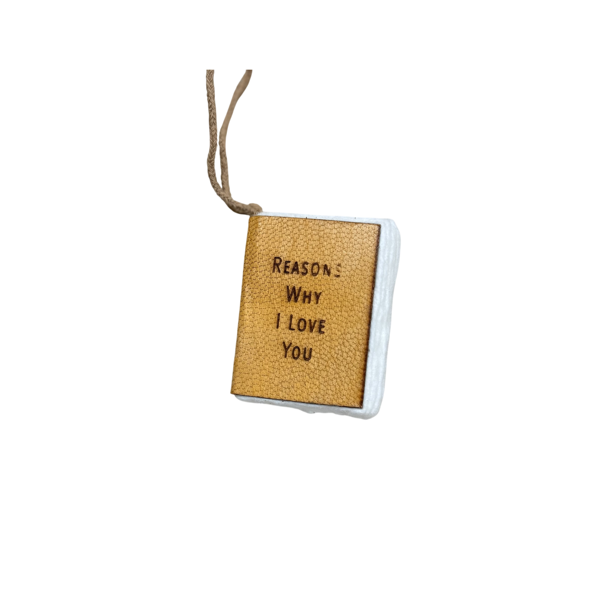 Little Book Ornament with Cotton Hanger - Reasons Why I Love You