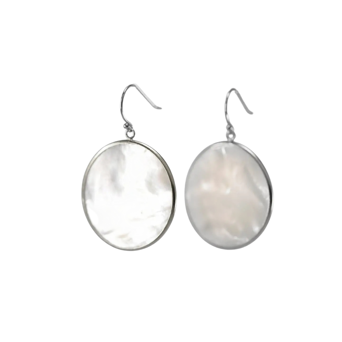 Round Mother of Pearl Earrings