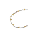 Gold Beaded Multi-Dangle Bracelet