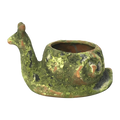 Mossy Terra Cotta Snail Planter