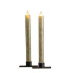 9.5" Moving Flame Taper Candle, S/2