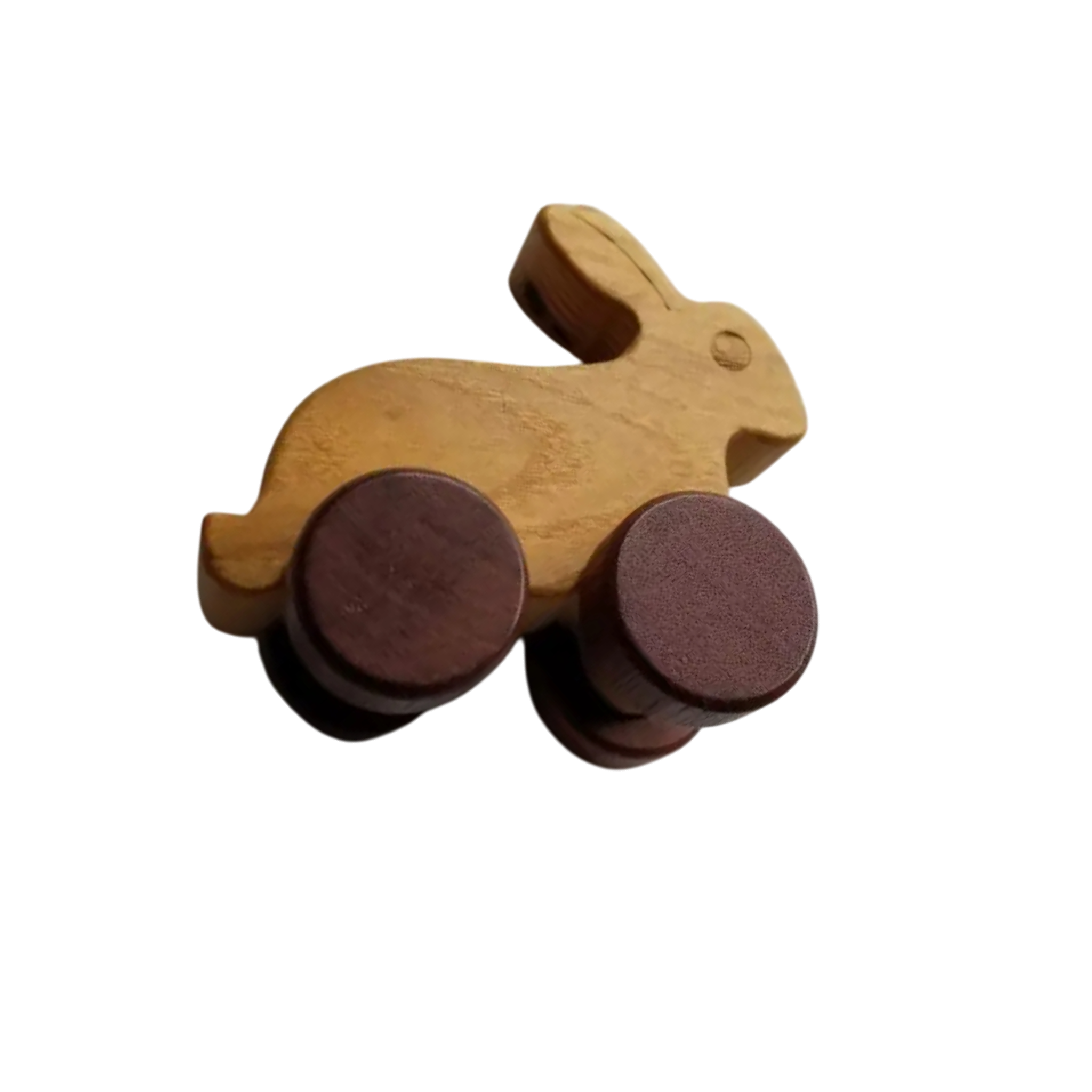 Wooden Bunny Trolley Toy Car