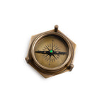 A Man Sees Tripod Compass in Wooden Box